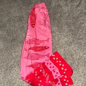 SHEIN Pink Floral Print Pants